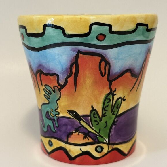 Kokopelli Southwestern Design Mug/Cup Native American Tribal Colorful - Picture 4 of 9